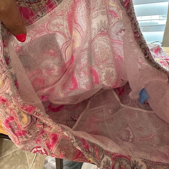 J. McLaughlin Swim Trunks Board Shorts Lined Pink Gray Mens size LARGE - Picture 5 of 9